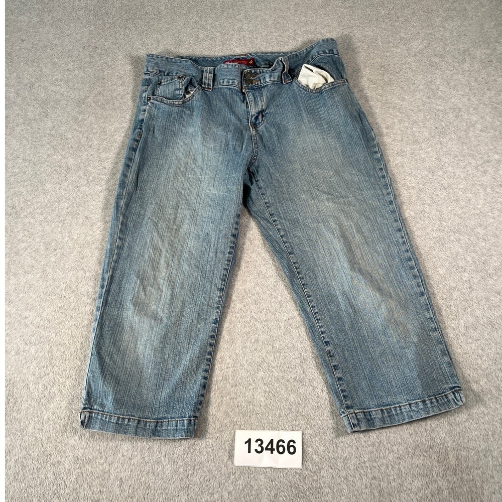 So Real So Right Capri Jeans Womens 13 Blue Denim Cotton Stretch Medium Wash